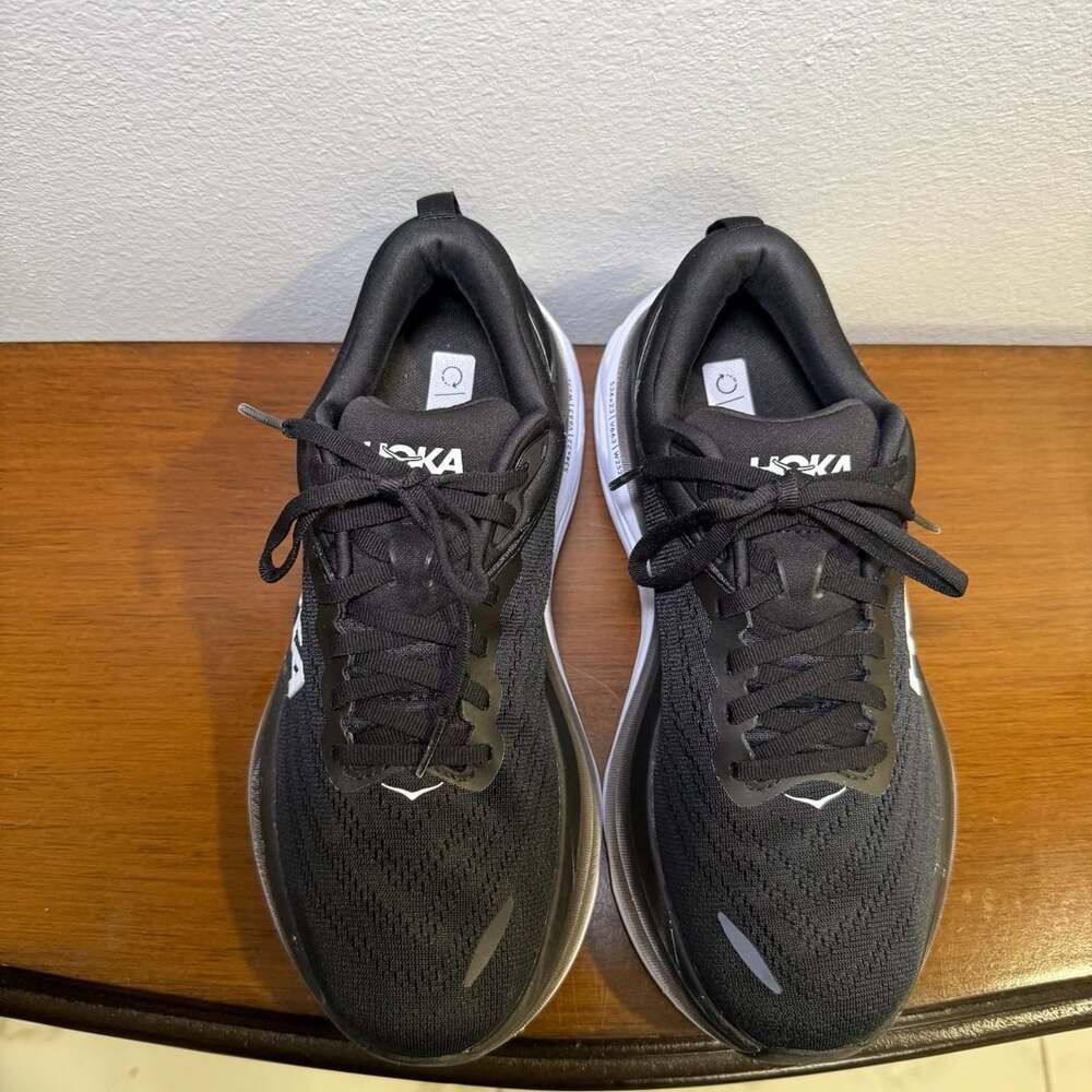 Hoka Bondi 8 Black White Running Shoes Women US 8D - Picture 3 of 11